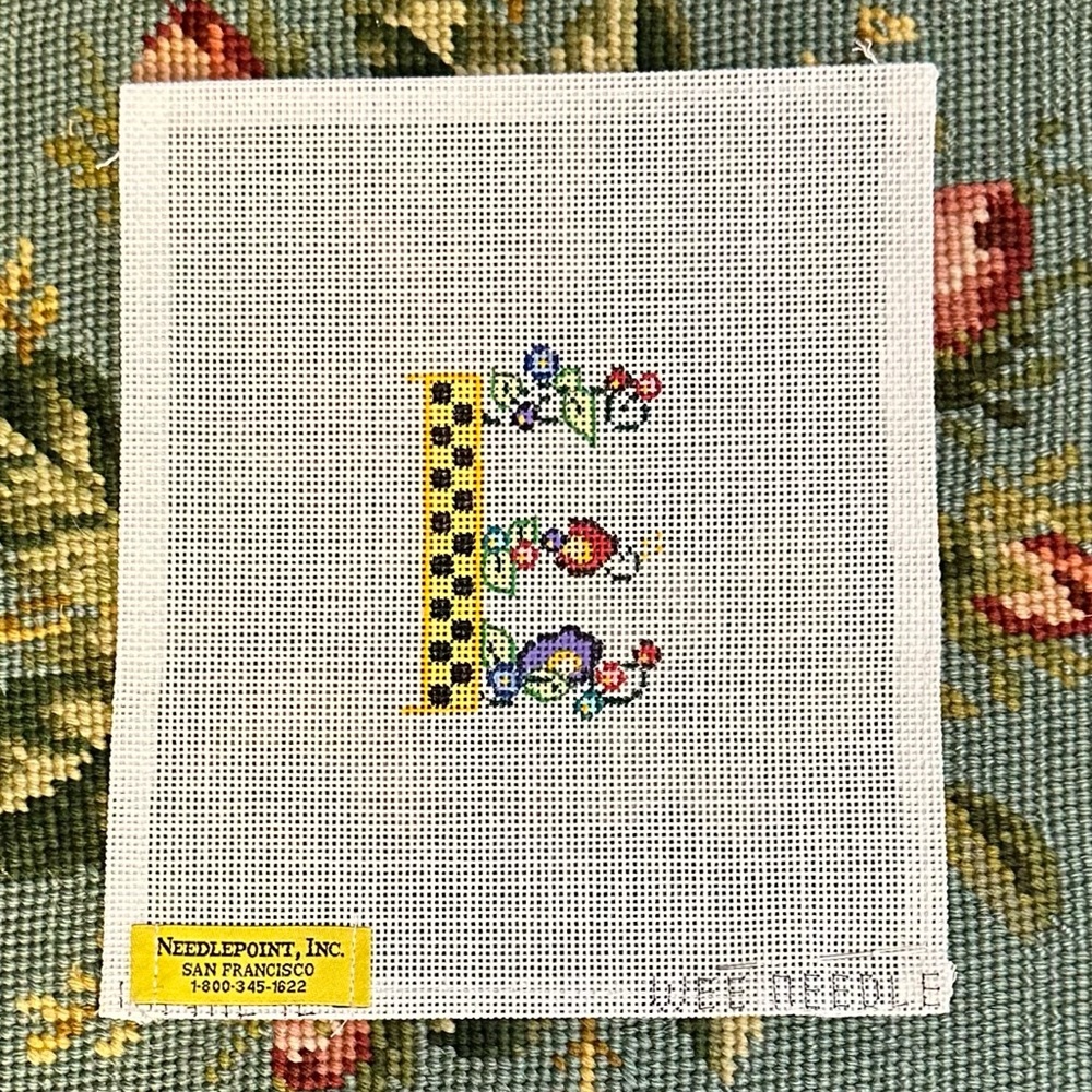 Vintage Wee Needle hand painted needlepoint canvas